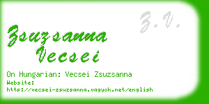 zsuzsanna vecsei business card